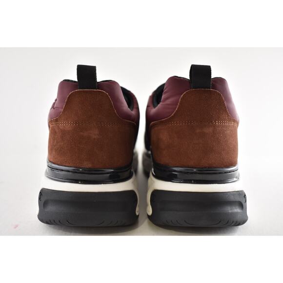 Chanel 21A Mens Burgundy Brown Black White CC Logo Low Top Trainer Sneaker 44 11 - Picture 8 of 9